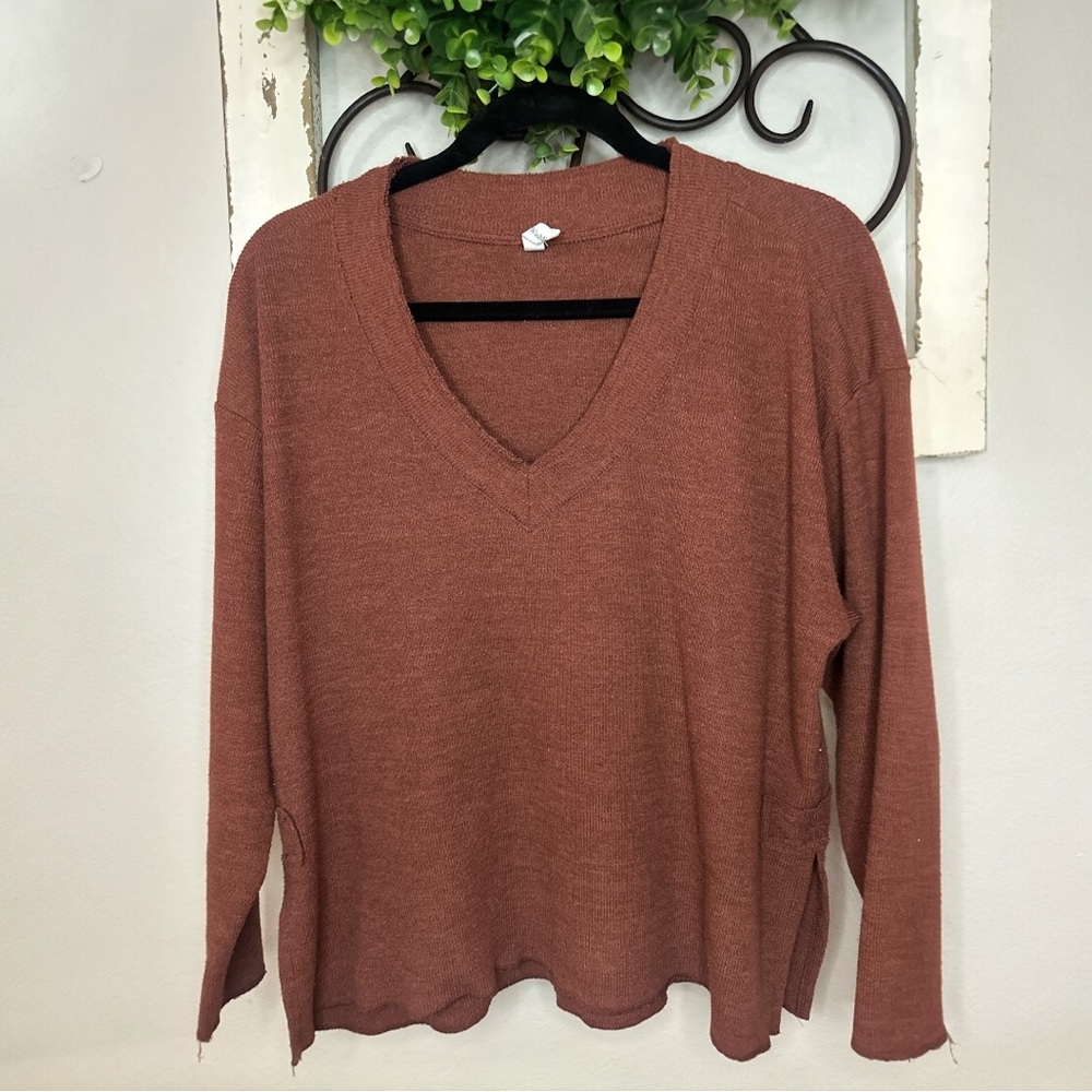 Altar'd State Rust Sweater - Crew Neck